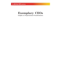 Titelbild: Exemplary CEOs 9780070588127