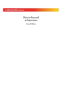 Imagen de portada: How To Succeed At Interviews 2nd edition 9780070221789
