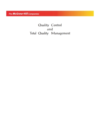 Cover image: Qua Cont & Tot Qua Manag Exp 9780070402140