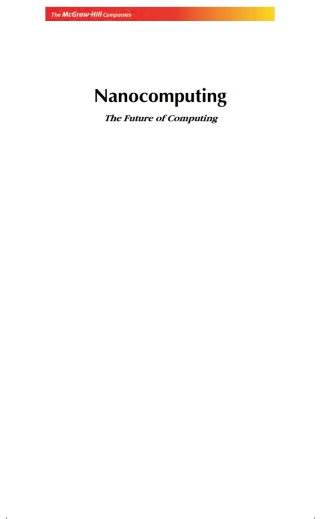 Omslagafbeelding: Nanocomputing: The Future Of Computing 9780070248922
