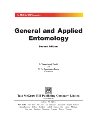 Cover image: General And Applied Entomology 9780070434356