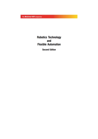 Cover image: Robotics Technology and Flexible Automation 9780070077911