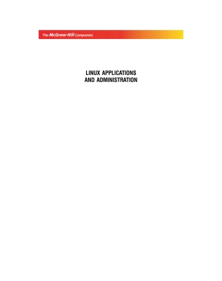 Imagen de portada: Linux Applications And Administration  E 9780071338530