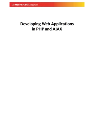 Cover image: Developing Web Appl In Php  Exp 9780070144521
