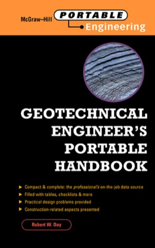 Cover image: Geotechnical  Engineer's Portable Handbook 1st edition 9780071351119