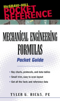Cover image: Mechanical Engineering Formulas Pocket Guide 1st edition 9780071356091