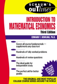 Cover image: Schaum’s Outline of Introduction to Mathematical Economics 3rd edition 9780071358965