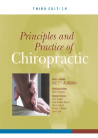 Cover image: Principles and Practice of Chiropractic 3rd edition 9780071375344