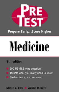 Imagen de portada: Medicine: PreTest Self-Assessment and Review 9th edition 9780071359603