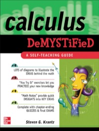 Cover image: Calculus Demystified 1st edition 9780071393089