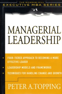 Cover image: Managerial Leadership 1st edition 9780071375238