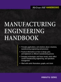 Cover image: Manufacturing Engineering Handbook 1st edition 9780071398251
