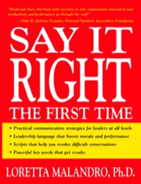 Cover image: Say It Right the First Time 1st edition 9780071408615