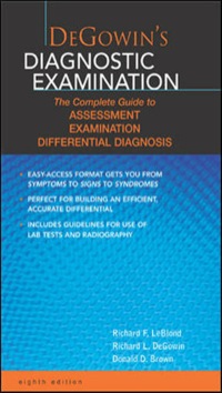 Cover image: DeGowin's Diagnostic Examination 8th edition 9780071409230