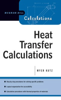 Cover image: Heat Transfer Calculations 1st edition 9780071410410