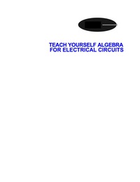 Cover image: Teach Yourself Algebra for Electronic Circuits 1st edition 9780071381826