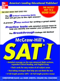 Cover image: McGraw-Hill's SAT I 1st edition 9780071423908