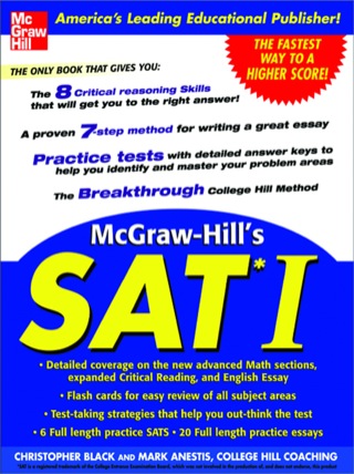 Cover image: McGraw-Hill's SAT I 1st edition 9780071423908