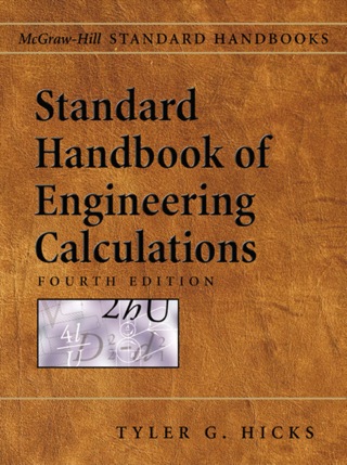 Cover image: Standard Handbook of Engineering Calculations 4th edition 9780071427937