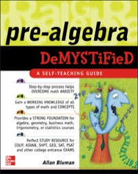 Cover image: Pre-Algebra Demystified 1st edition 9780071439312