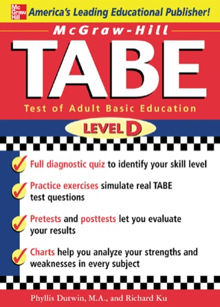 Cover image: McGraw-Hill's TABE Level D: Test of Adult Basic Education 1st edition 9780071446891