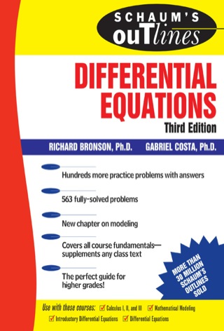 Cover image: Schaum's Outline of Differential Equations 3rd edition 9780071456876