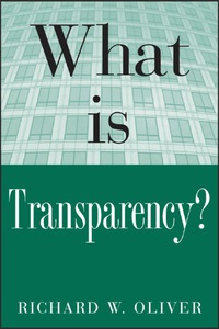 صورة الغلاف: What is Transparency? 1st edition 9780071435482