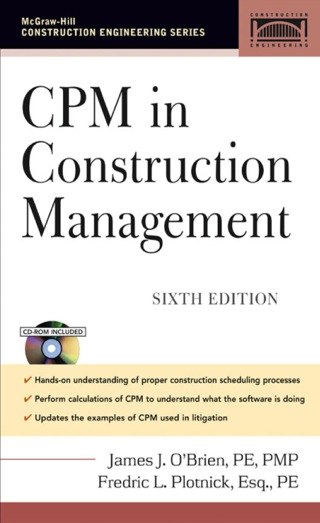 Cover image: CPM in Construction Management 6th edition 9780071457699
