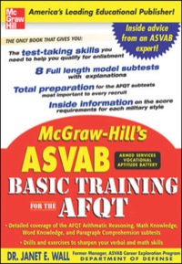 Cover image: McGraw-Hill's ASVAB Basic Training for the AFQT 1st edition 9780071462785