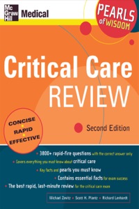 Cover image: Critical Care Review: Pearls of Wisdom 2nd edition 9780071464246