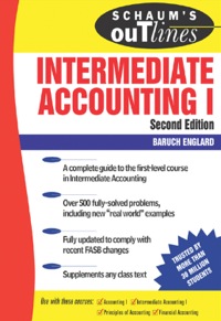 Cover image: Schaum's Outline of Intermediate Accounting I , 2ed 2nd edition 9780071469739