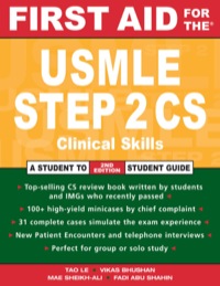 Cover image: First Aid for the® USMLE Step 2 CS 2nd edition 9780071470582