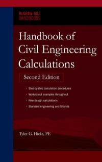 Cover image: Handbook of Civil Engineering Calculations 2nd edition 9780071472937