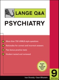 Cover image: Lange Q&A Psychiatry 9th edition 9780071475679