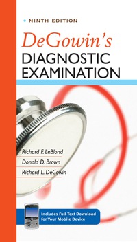 Cover image: DeGowin's Diagnostic Examination 9th edition 9780071478984