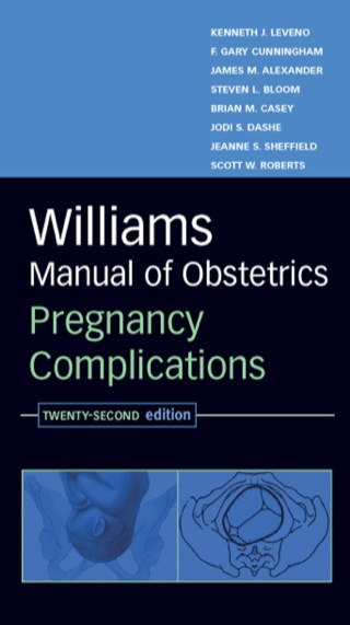 Cover image: Williams Manual of Obstetrics 22nd edition 9780071479363