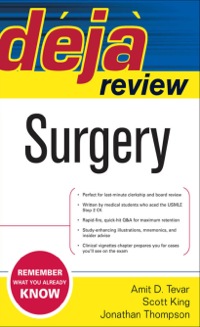 Cover image: Deja Review Surgery 1st edition 9780071481144
