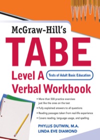 Cover image: TABE Level A Verbal Workbook 1st edition 9780071482622