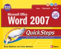 Cover image: Microsoft Office Word 2007 QuickSteps 1st edition 9780071482998