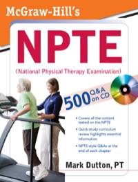 Cover image: McGraw-Hill's NPTE (National Physical Therapy Examination) 1st edition 9780071548519
