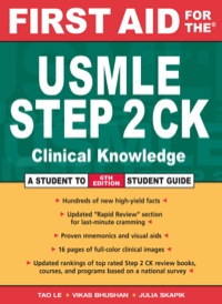Cover image: First Aid for the USMLE Step 2 CK 6th edition 9780071487955