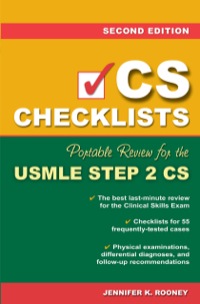 Cover image: CS Checklists: Portable Review for the USMLE Step 2 CS 2nd edition 9780071488235
