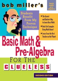 Cover image: Bob Miller's Basic Math and Pre-Algebra for the Clueless 2nd edition 9780071488464