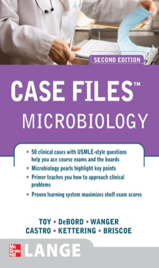 Cover image: Case Files Microbiology 2nd edition 9780071492584