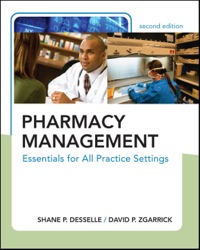 Cover image: Pharmacy Management: Essentials for All Practice Settings 2nd edition 9780071494366