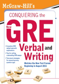 Cover image: McGraw-Hill's Conquering the New GRE Verbal and Writing 1st edition 9780071495981