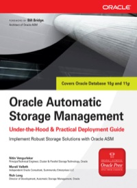 Cover image: Oracle Automatic Storage Management: Under-the-Hood & Practical Deployment Guide 1st edition 9780071496070