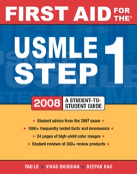 Cover image: First Aid for the USMLE Step 1 18th edition 9780071498685