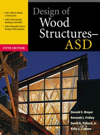 Imagen de portada: Design of Wood Structures – ASD 5th edition 9780071379328