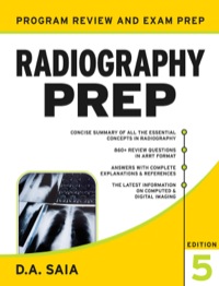 Cover image: Radiography PREP, Program Review and Examination Preparation 5th edition 9780071502788